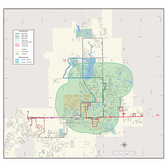 nighttime service area, centralized city limits